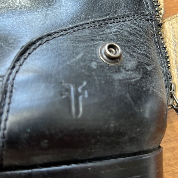 Frye Black Melissa Zip Back button boots - Picture 2 of 9